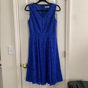 NWOT Vintage Floral Lace Fit and Flare Midi Dress